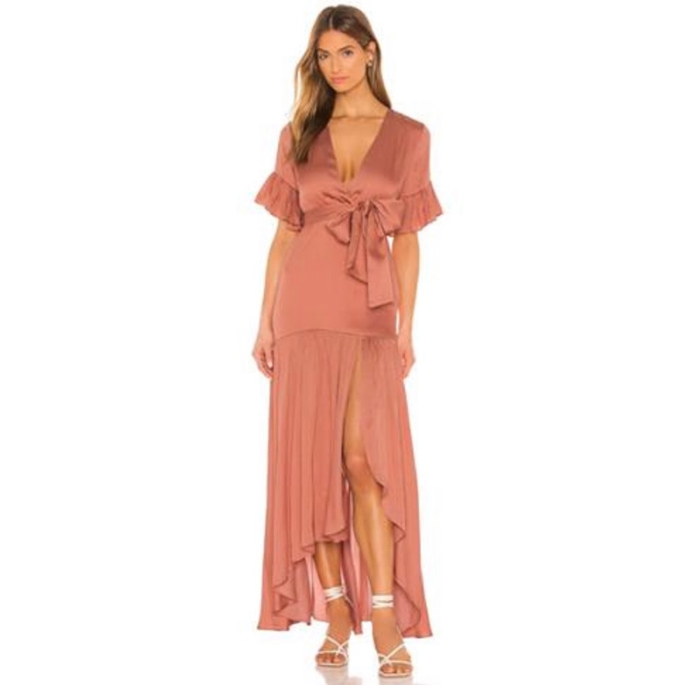 Flowy Maxi Dress with Tie Bow